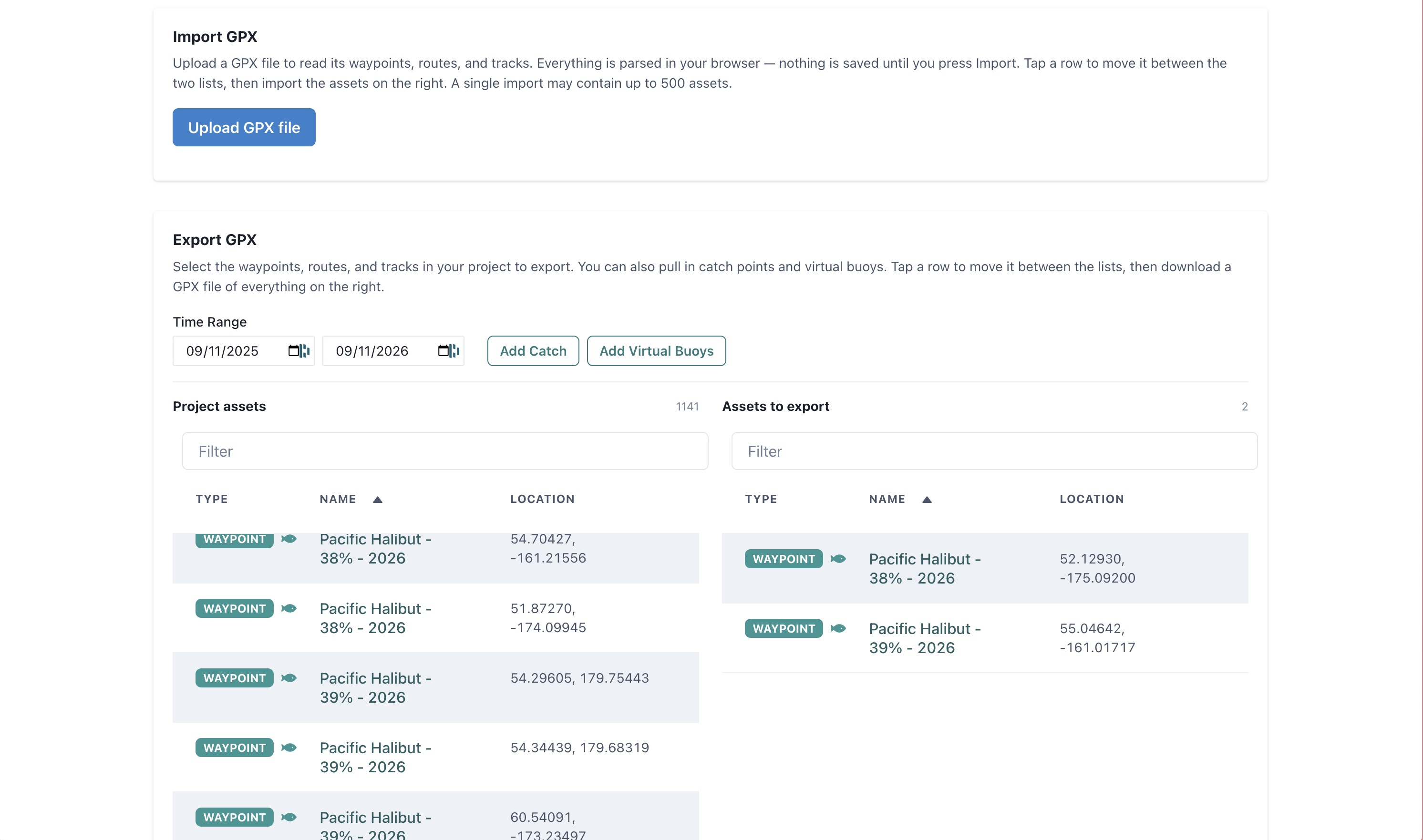 Screenshot placeholder: condition time series at a GPX file