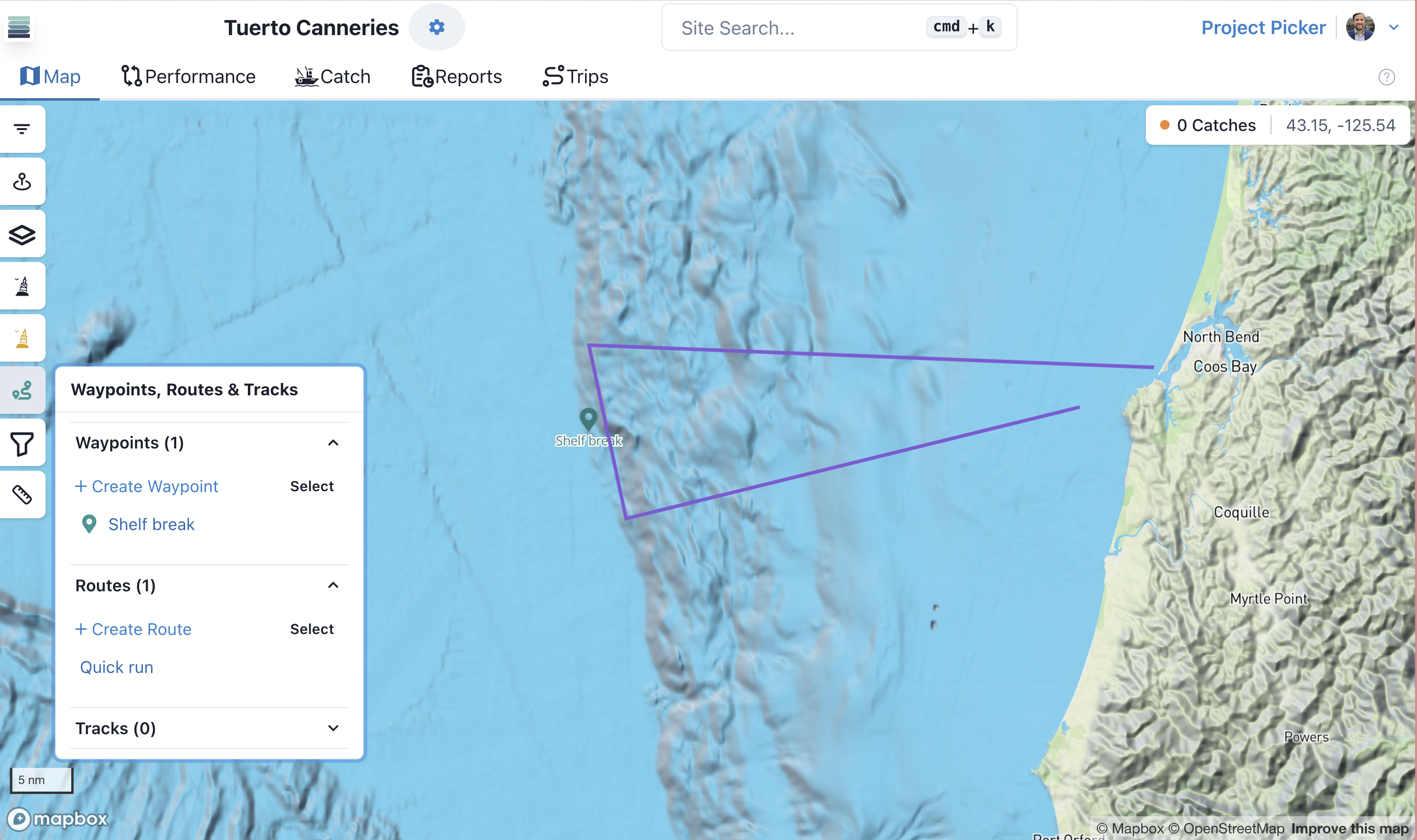 Screenshot placeholder: GPX file placed on the SeaFarer map