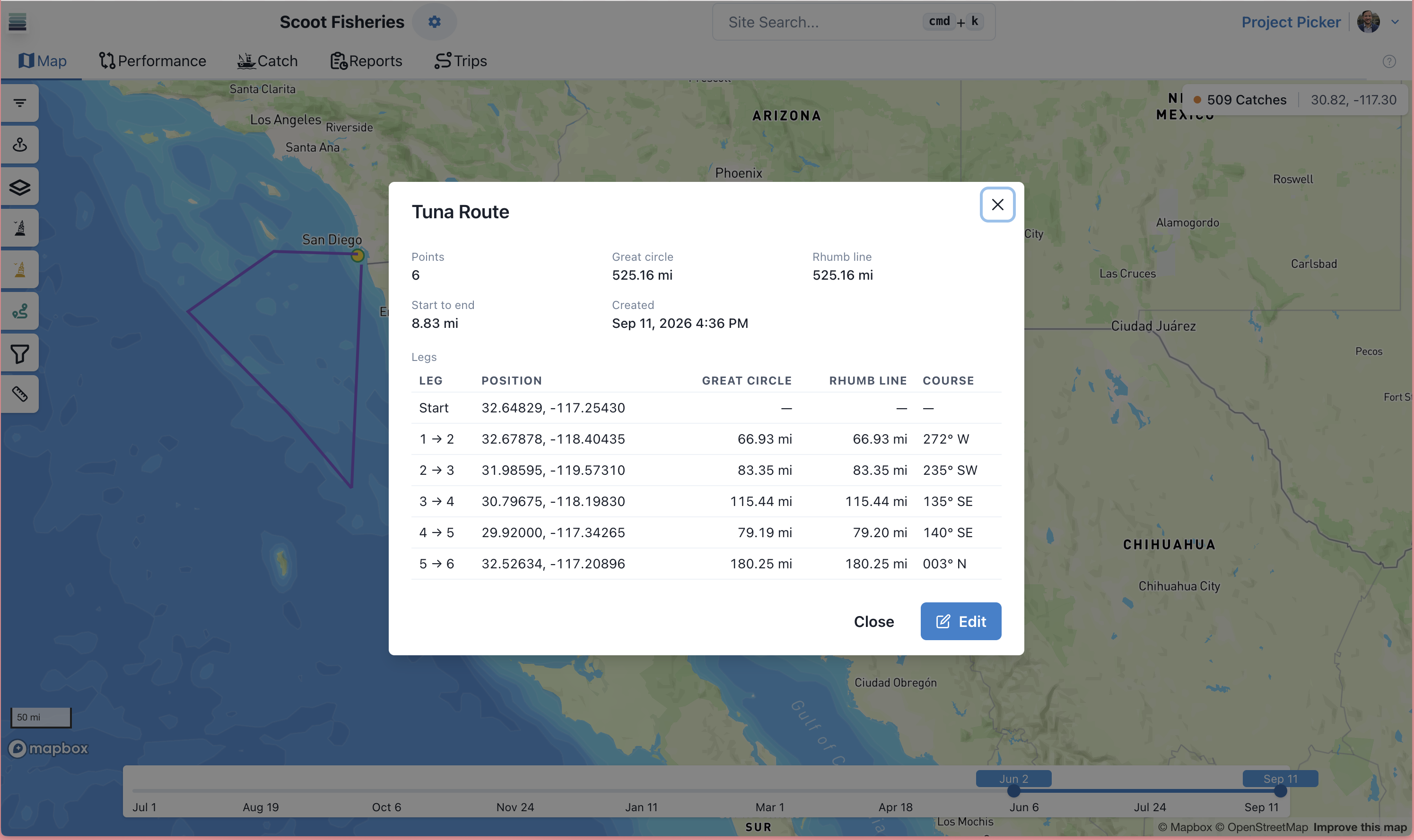 Screenshot placeholder: waypoints, routes, and trips detail view