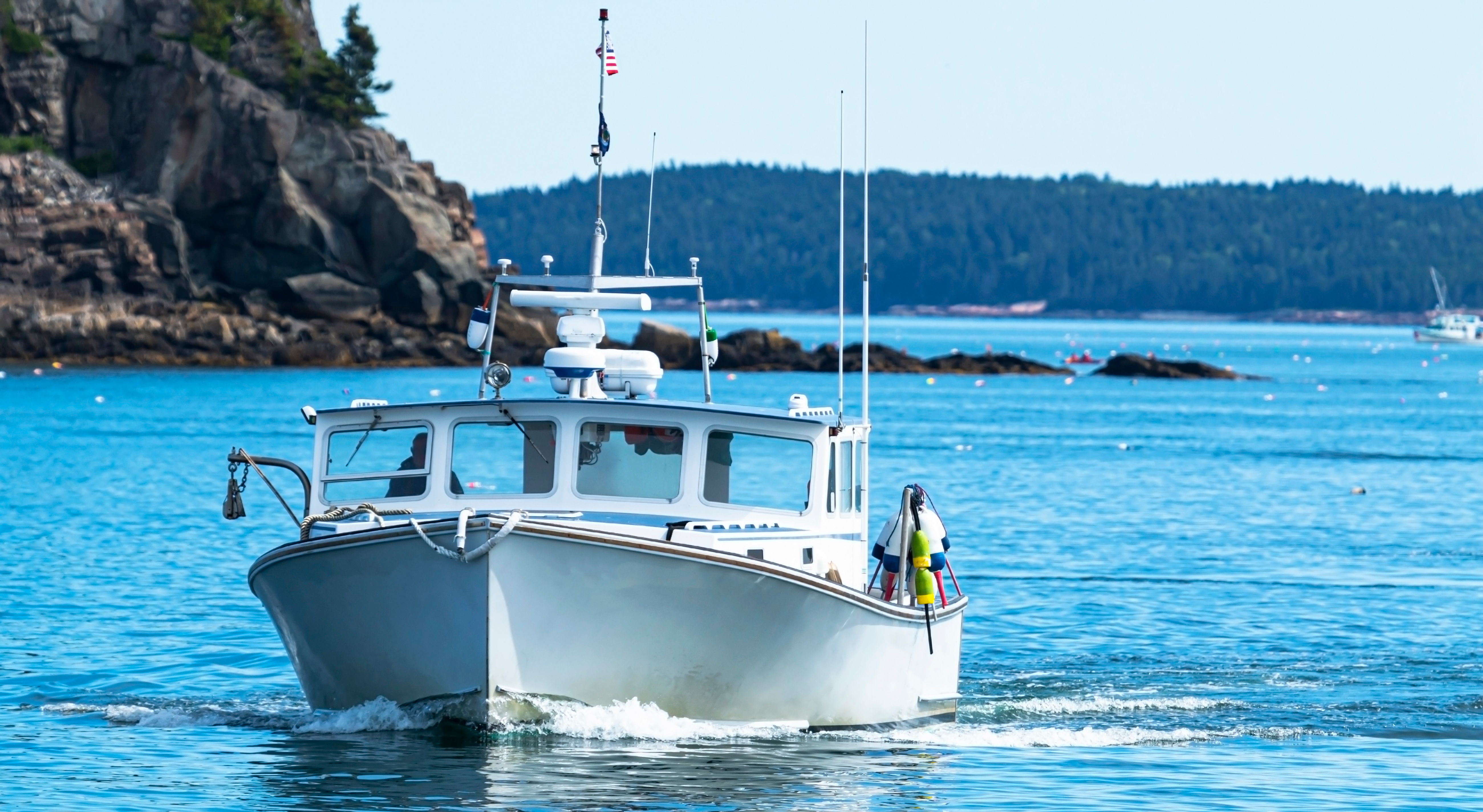 Commercial fishing vessel underway